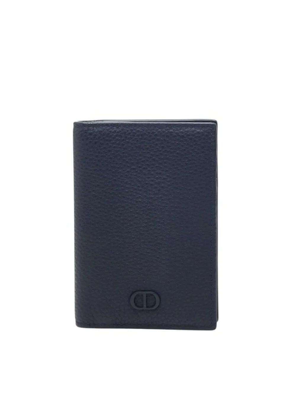 Dior Card Case Navy Leather